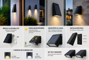 Foco Solar LED de Pared Orientable 90° (Set de 2) — Luxisy Vector